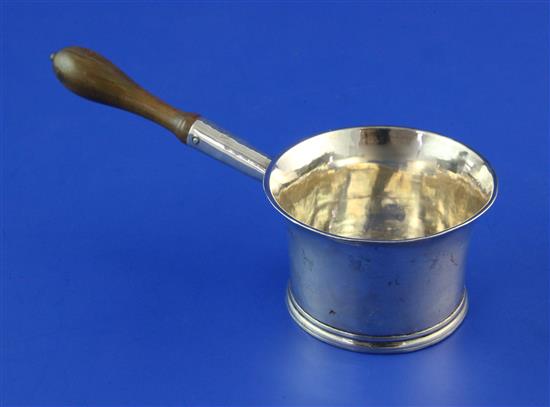 A George I silver brandy saucepan, gross 3 oz.